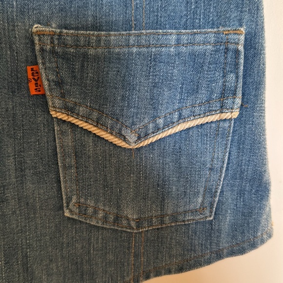 Vintage 60’s-70’s Levi's Blue Orange Tag Denim Vest Size S - Picture 6 of 16